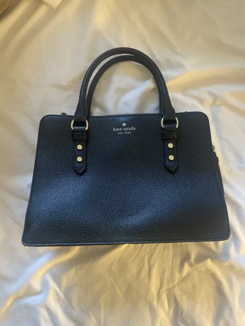 Kate Spade Satchel Crossbody Leather Bag - Black