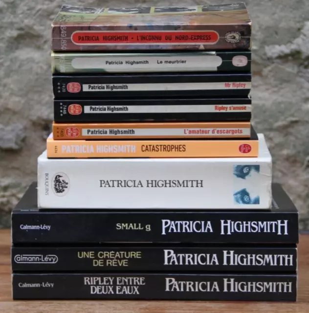 PATRICIA HIGHSMITH - LOT DE 10 LIVRES - LEVY -LAFFONT - POCHE - De 1967 à 2019