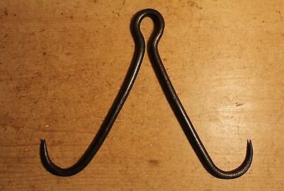 Vintage Style Wrought Iron Gambrel Butchers Game Hook Meat Beam 12 Inches