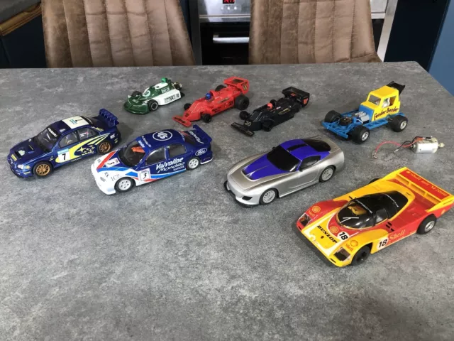 SCALEXTRIC CARS JOB LOT  scrapyard for spares or repair only .