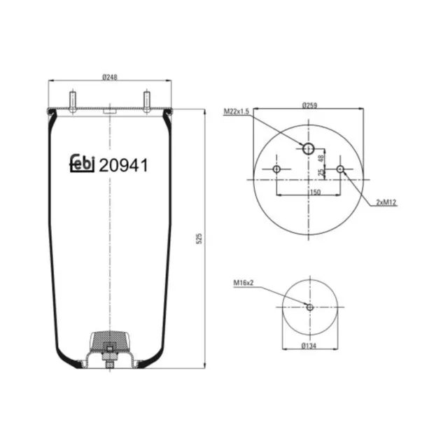 Federbalg, Luftfederung FEBI BILSTEIN 20941