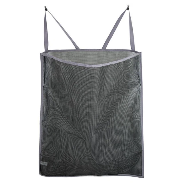 DII 26" Modern Plastic Light Bath Mesh Laundry Hamper Bag in Gray