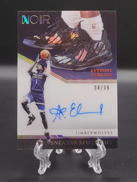 2021-22 Noir Anthony Edwards Sneaker Spotlight Signatures Auto /99 Case Hit