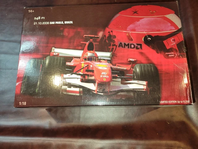 F1 FERRARI 2006 BRAZIL 248F1 SCHUMACHER 1/18 HOT WHEELS J2996 formule 1 Marlbor