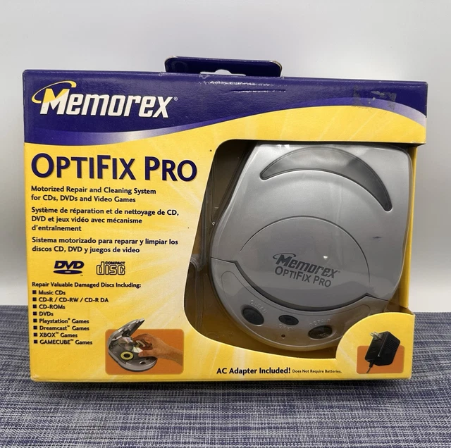 MEMOREX OPTIFIX PRO Motorized CD DVD Video Game Repair System No ...