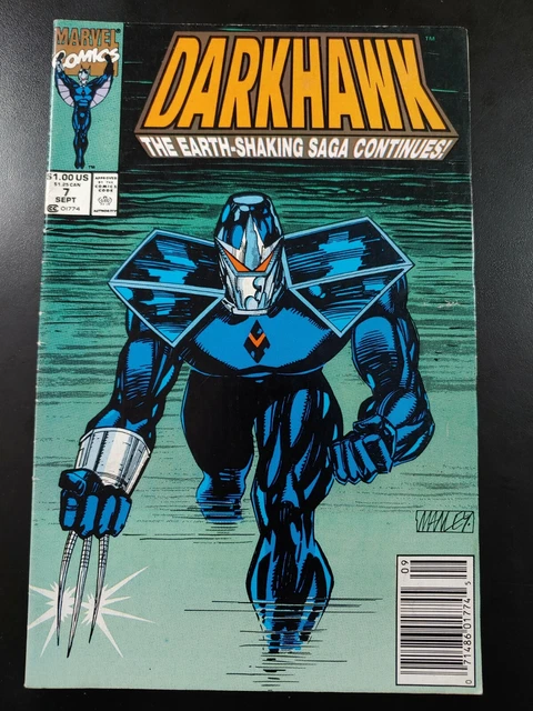 ⭐️ DARKHAWK #7 (newsstand) (vol 1) (1991 MARVEL Comics) FN Book