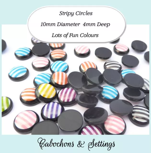 10mm Luna Nova Stripy Circles