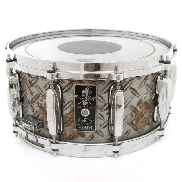 TAMA Snare Drum Metallica Lars Ulrich model LU1465 14"×6.5" Silver Percussions TAMA Snare Drum Metallica Lars Ulrich model LU1465 14"×6.5" Silver Percussions