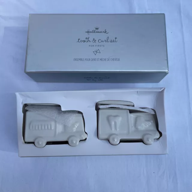 Hallmark Keepsake Box Porcelain Set First Tooth First Curl Baby Gift