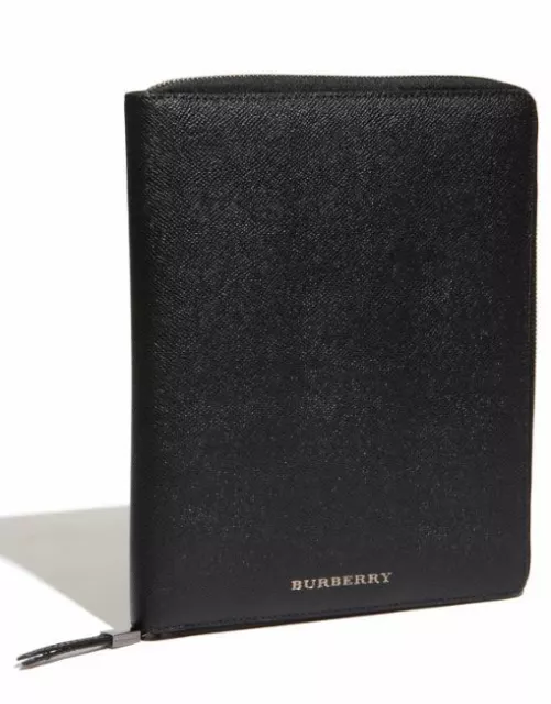 Burberry Brit New Leather Ipad Cover  Zip Around Black Grained Leather Bnwt $650