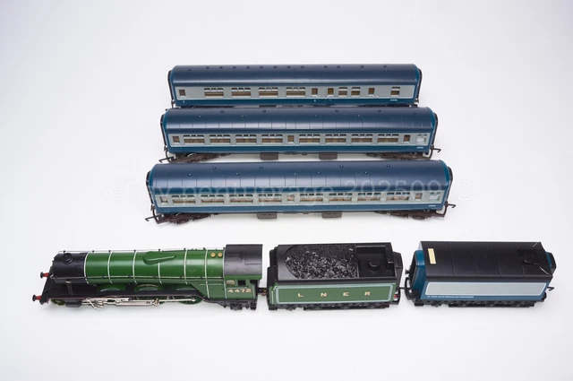 HORNBY OO HO Flying Scotsman Two Twin Tenders Open Brake Coaches R089 ...
