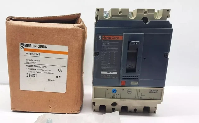 Merlin Gerin Compact 3 Pole 200 Amps Circuit Breaker Ns250 N Merlin Gerin Compact 3 Pole 200 Amps Circuit Breaker Ns250 N