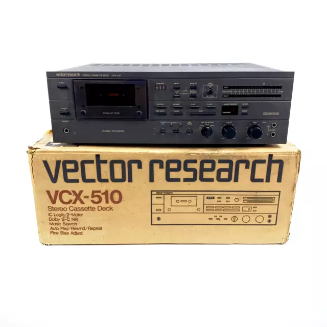 Vintage Vector Research VCX-510 Stereo Cassette Deck Player For Repair w/ Box