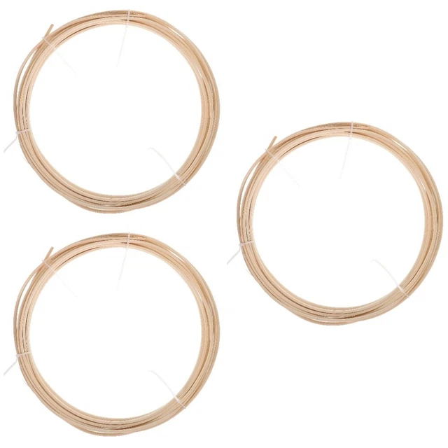 3 rollos material de tejido de ratán maderas plano material de ratán caqui