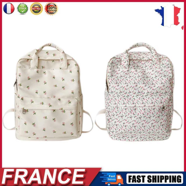 Fashion Floral Backpack Large Capacity Flower Student Travel Shoulder Rucksack f