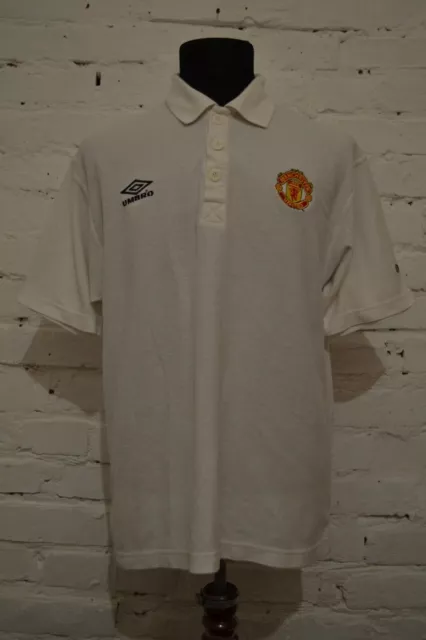 Vintage Manchester United Trainings-Polo-Fussball-Hemd Fussball-Jersey Umbro M