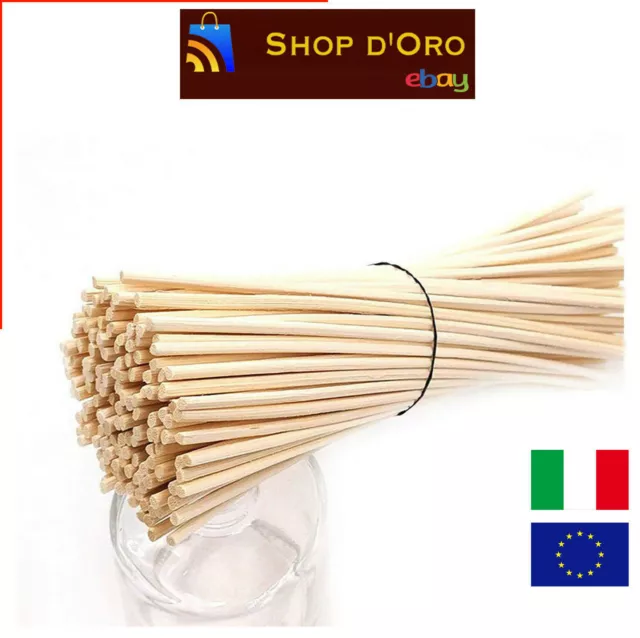 100pz Bastoncini in legno di rattan per diffusore profumi ad olio per ambienti