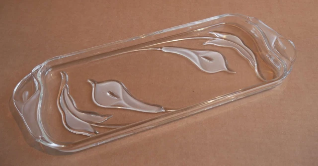 KUCHENPLATTE AUS GLAS, rechteckig mit satiniertem Blumenmuster EUR 14,00