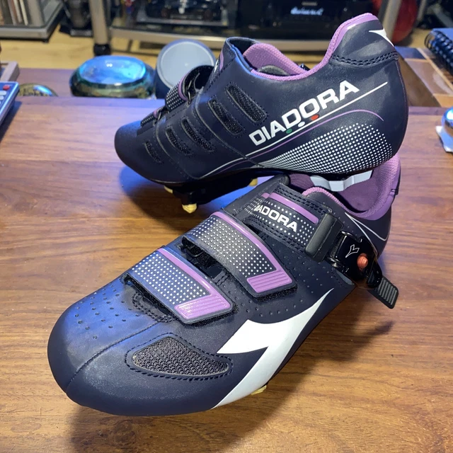 Diadora Trivex Plus II ROAD Bike Cycling Shoes Incl FREE Shimano SPD-SL Cleats!!