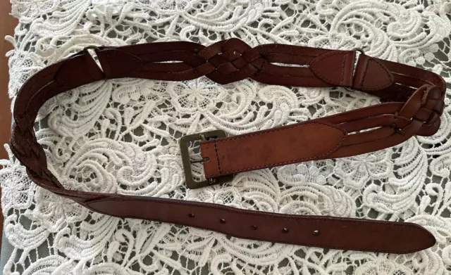 DAVID LAWRENCE Women’s Tan Leather Belt Pre Owned- Size M