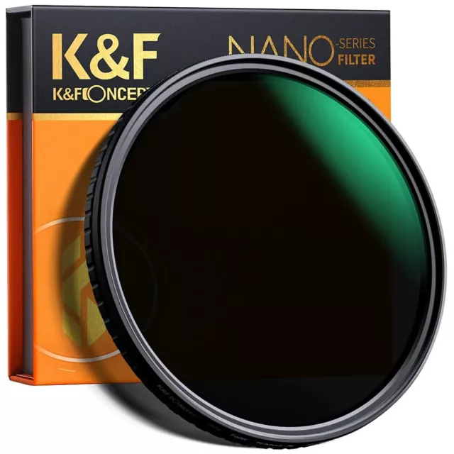 K&F Concept 77mm ND2 to ND32 Variable ND Filter  NO X Spot Nanotec Ultra-Slim