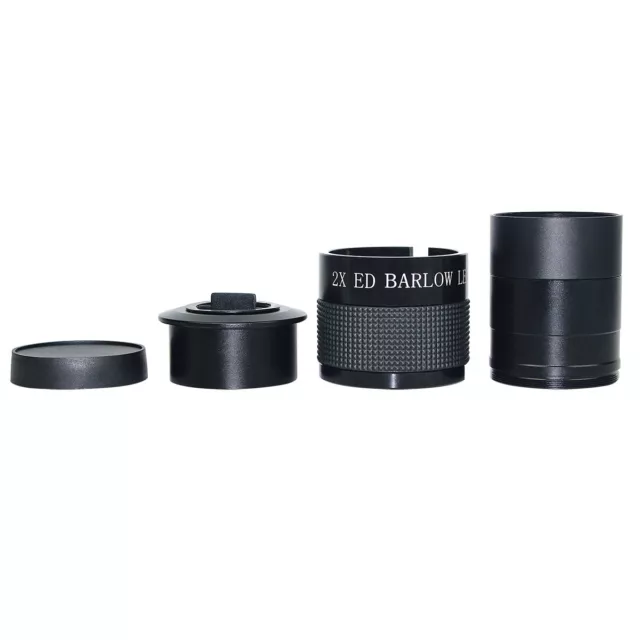 2''ED 2x Barlow Lens  for Astronomic Telescope with 2" to 1.25 "Adapter+track CO 3