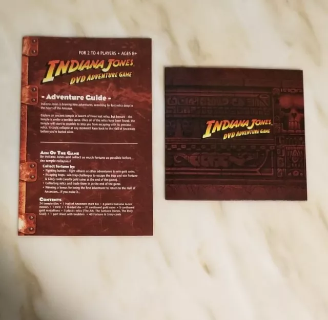 DVD de repuesto de juego de aventura de Indiana Jones DVD e instrucciones ENVÍO COMBINADO