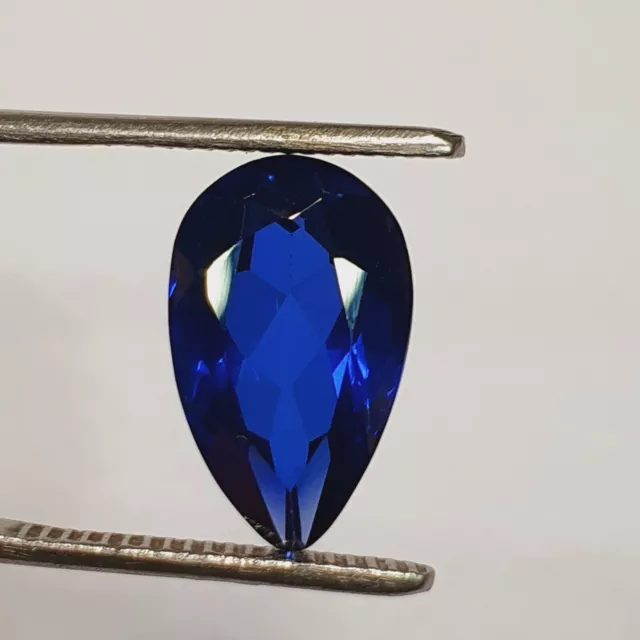8 Cts Certified Natural Blue Sapphire Pear Cut Faceted Loose Gemstone D699