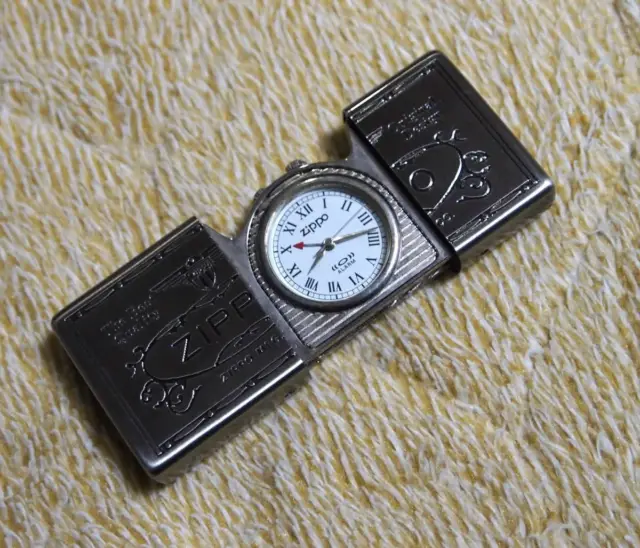 ZIPPO TIME TANK POCKET CLOCK Made in 1995 Used Working item