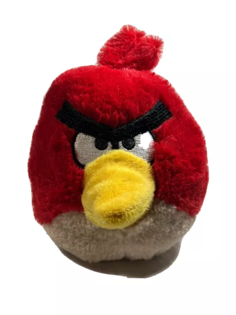 Angry Birds peluche rojo pájaro animal de peluche juguete 5" Commonwealth 2010 sin sonido