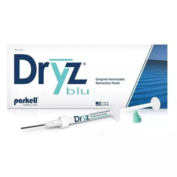 Parkell S190 Dryz Blu Gingival Retraction Dental Paste Syringes 7/Bx 0.5 mL
