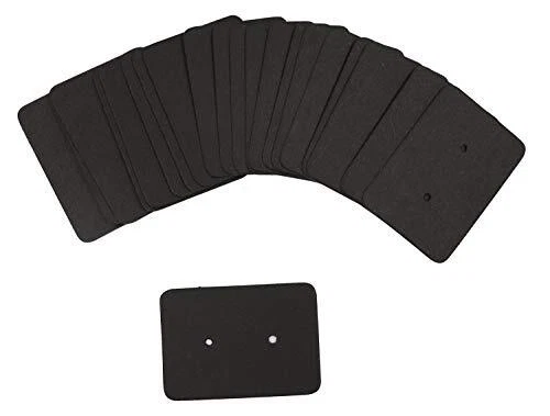Floranea 50 Pcs Earring Display Cards Kraft Paper Small Brown Tags Holder Car...