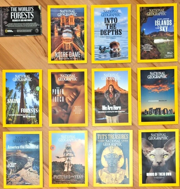 2022 11 Issues 1 Map National Geographic Magazines missing January £15.