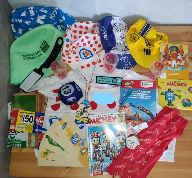 Lot 9 objets caravane sécurité routiere Tour de France 2024 goodies Lot 9 objets caravane sécurité routiere Tour de France 2024 goodies