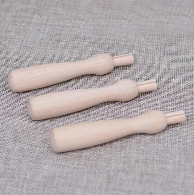 10Pcs Portable Wooden Handle Holder Needles Wool Pocked Tools Craft Felting DIY