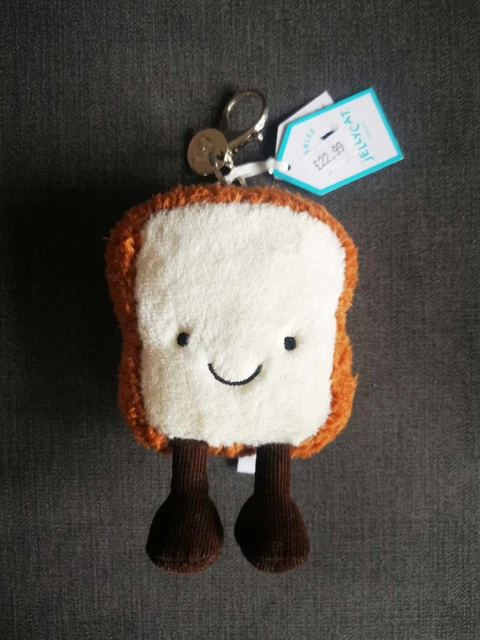 JELLYCAT AMUSEABLE TOAST Bag Charm Keyring Key Chain *BNWT* £19.50 ...