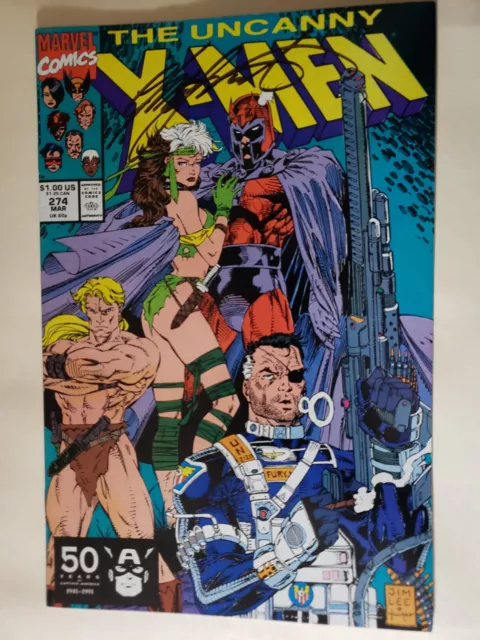 Uncanny X-Men #274 (March 1991) Ka-Zar, Magneto, Chris Claremont, Jim Lee SIGNED
