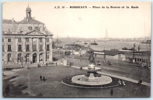 Postcard - Place de la Bourse et la Rade - Bordeaux, France