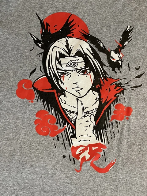 NARUTO SHIPPUDEN ITACHI Uchiha Rare Vintage T Shirt Top XL Sasuke