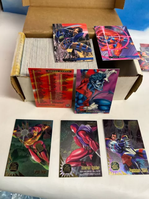 Marvel Flair 95' Annual Complete Set 1 Thru 150, Plus 24 Powerblast 3 Duoblasts