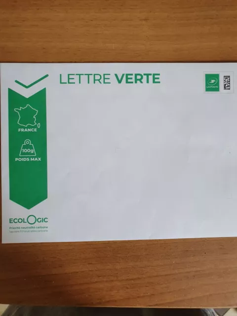 100 enveloppes bulles N°5 POLY PLASTIQUES BLANCHES pré timbrées lettre  verte 250g (4.30€ tarif 2024)