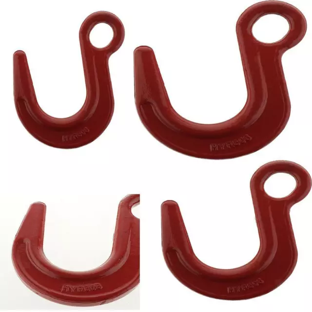 G80 Grade Steel Eye Foundry Hook, Painted Finish, Durable, Red Painted