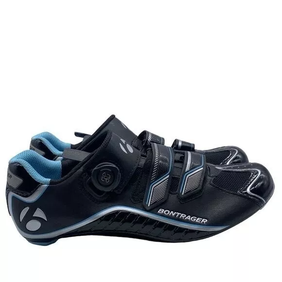 Bontrager Sonic Women’s Black and Blue Race Road Biking Cycling Shoes Size 10.5