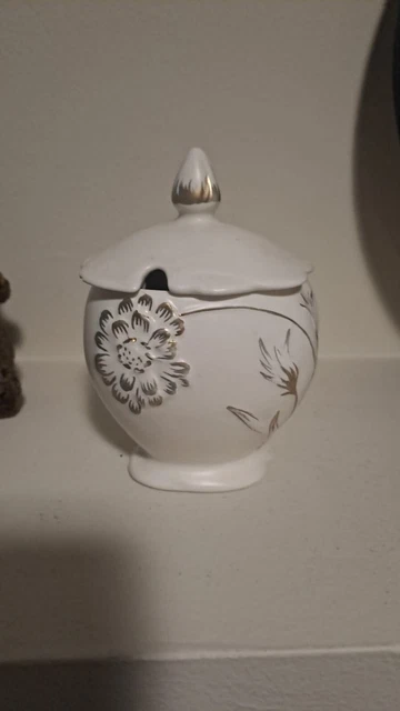 Floral "Old Cottage" Royal Winton Golden Raptur Floral Chintz Sugar Bowl England