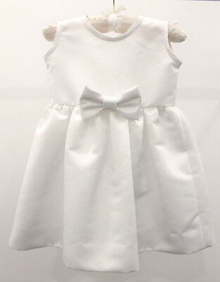 Abito vestito bambina battesimo damigella elegante cerimonia smanica raso sarto 2
