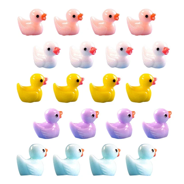 50 Pcs Miniature Toys Resin Duck Charms Artificial Duck Terrarium Decor Fairy 6