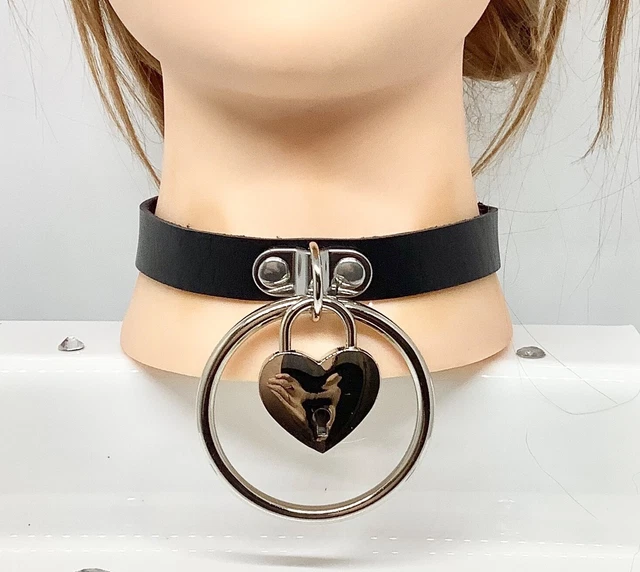 Collare BDSM Con Lucchetto Heart E Chiave, Vari Colori