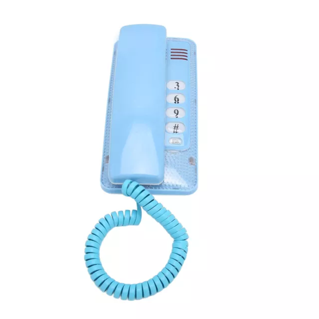 (Blue)Desktop Landline Wall Mounted Wired Telephone Old Style Retro Wall Phone