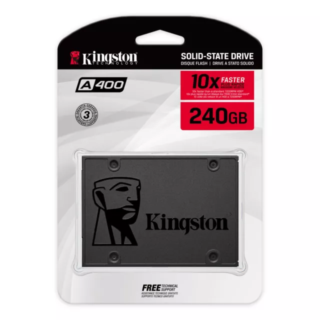 Kingston SSD A400 SATA 2,5" Solid-State-Drive Festplatte 120GB 240GB 480GB 960GB 3