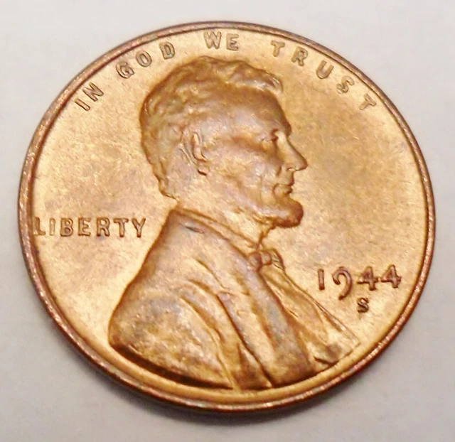 1944 S Lincoln Wheat Cent / Penny Coin  *FINE OR BETTER*  **FREE SHIPPING**
